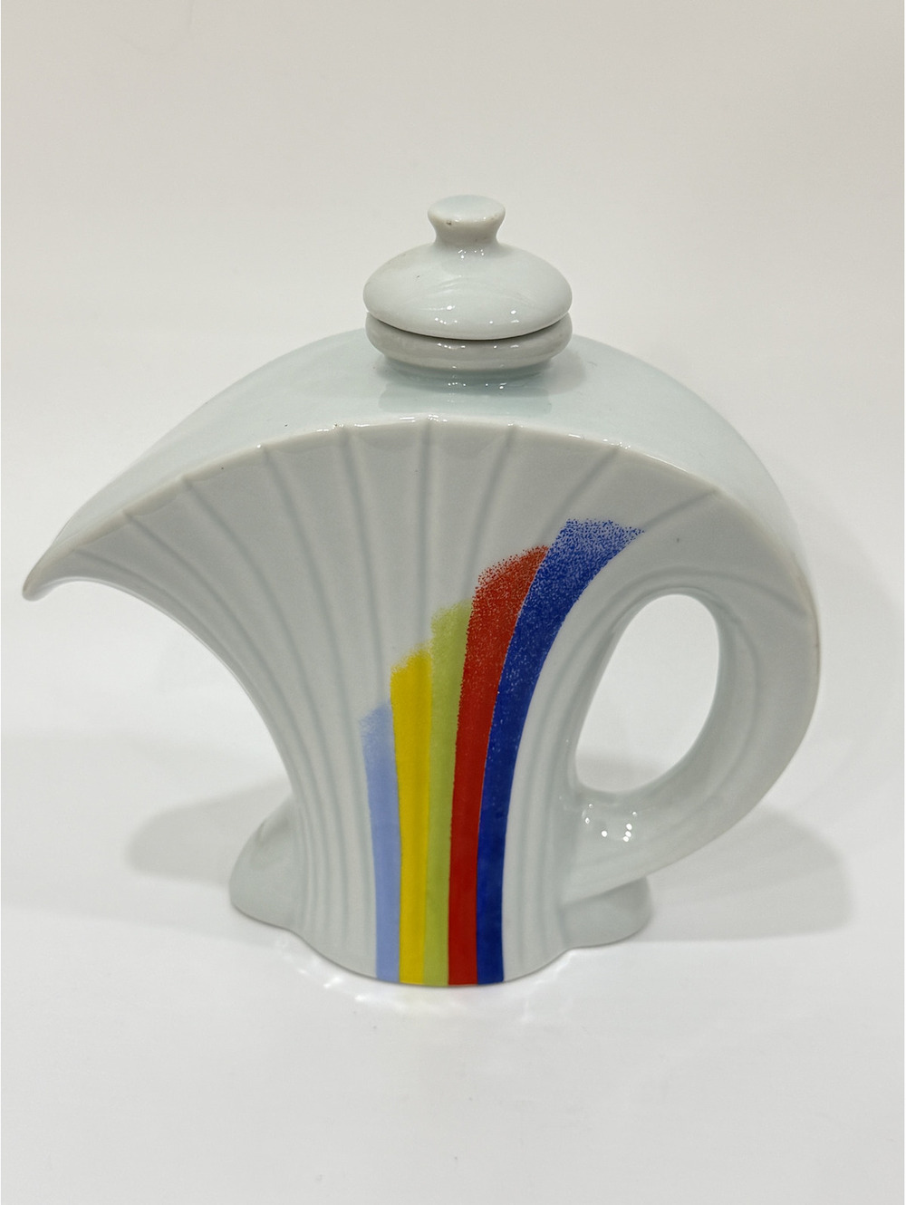 Vintage Asian Teapot Avante Grade Rainbow design signed mint